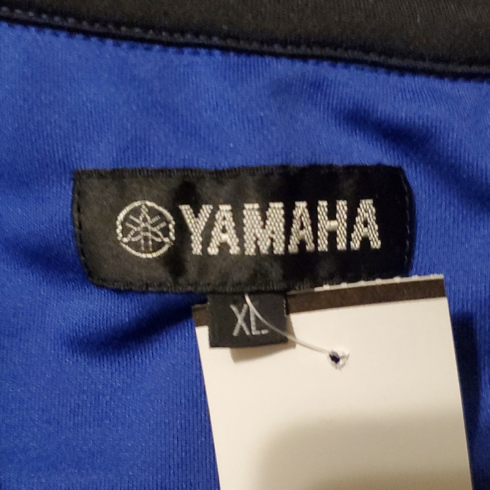 Yamaha Blue and Black Short Sleeve Quarter Zip Tee - Picture 2 of 12